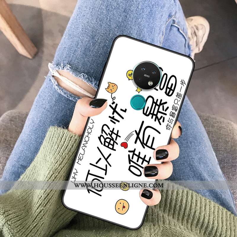 Coque Nokia 6.2 Silicone Protection Net Rouge Tendance Personnalité Fluide Doux Noir