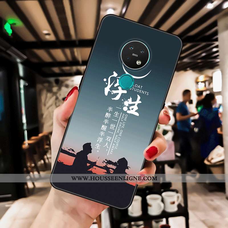 Coque Nokia 6.2 Silicone Protection Net Rouge Tendance Personnalité Fluide Doux Noir