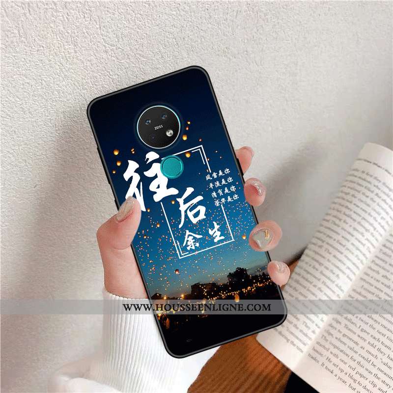 Coque Nokia 6.2 Silicone Protection Net Rouge Tendance Personnalité Fluide Doux Noir