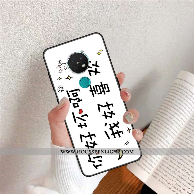 Coque Nokia 6.2 Silicone Protection Net Rouge Tendance Personnalité Fluide Doux Noir