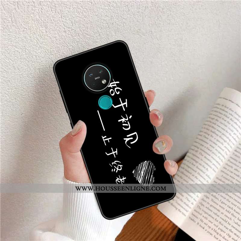 Coque Nokia 6.2 Silicone Protection Net Rouge Tendance Personnalité Fluide Doux Noir