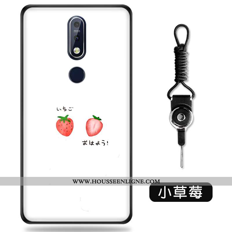 Coque Nokia 7.1 Créatif Dessin Animé Protection Personnalité Verre Vert Verte
