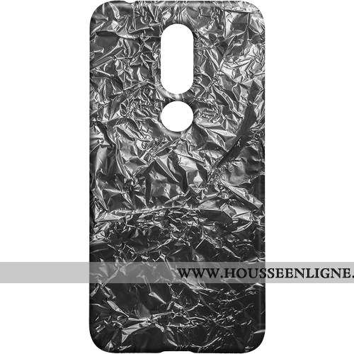 Coque Nokia 7.1 Délavé En Daim Vintage Étui Téléphone Portable Métal Difficile Marron
