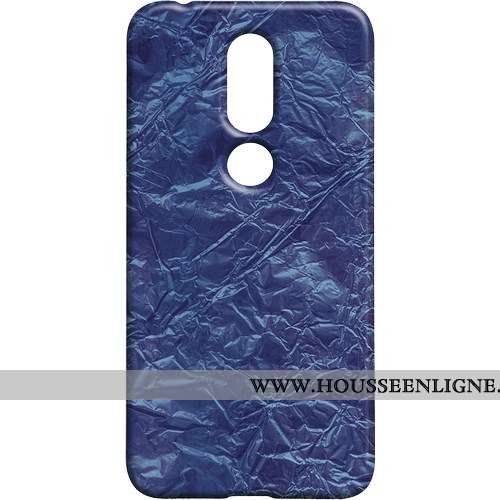 Coque Nokia 7.1 Délavé En Daim Vintage Étui Téléphone Portable Métal Difficile Marron