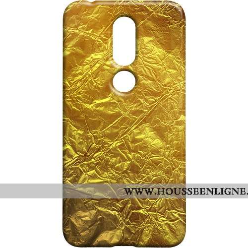 Coque Nokia 7.1 Délavé En Daim Vintage Étui Téléphone Portable Métal Difficile Marron