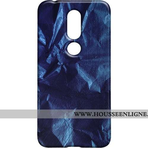 Coque Nokia 7.1 Délavé En Daim Vintage Étui Téléphone Portable Métal Difficile Marron