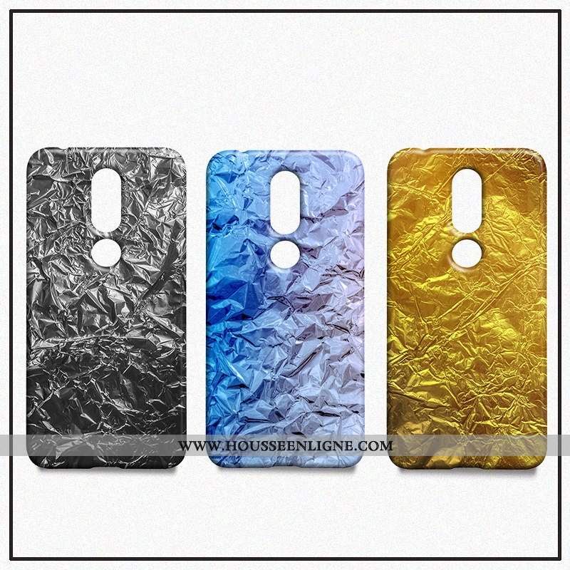 Coque Nokia 7.1 Délavé En Daim Vintage Étui Téléphone Portable Métal Difficile Marron