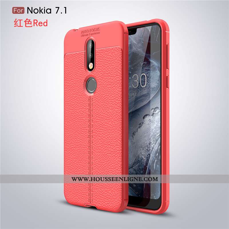Coque Nokia 7.1 Fluide Doux Silicone Nouveau Tendance Téléphone Portable Incassable Étoile Gris