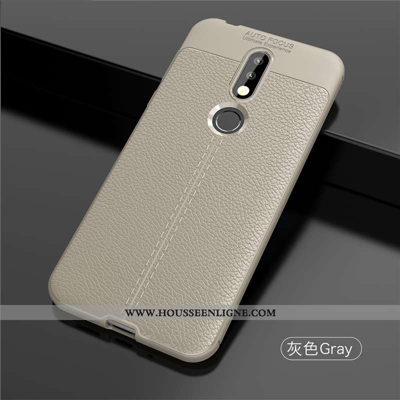 Coque Nokia 7.1 Fluide Doux Silicone Nouveau Tendance Téléphone Portable Incassable Étoile Gris