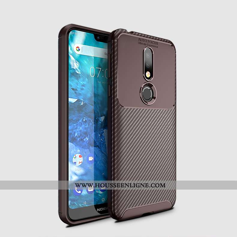 Coque Nokia 7.1 Fluide Doux Silicone Téléphone Portable Délavé En Daim Respirant Nouveau Légères Mar