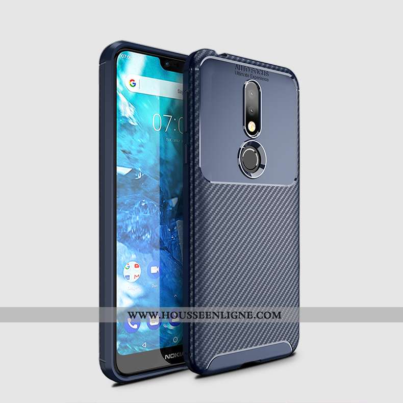 Coque Nokia 7.1 Fluide Doux Silicone Téléphone Portable Délavé En Daim Respirant Nouveau Légères Mar