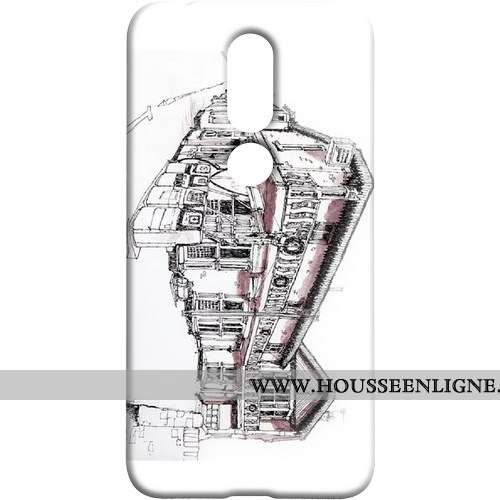 Coque Nokia 7.1 Protection Téléphone Portable Difficile Peinte À La Main Blanc Vent Blanche