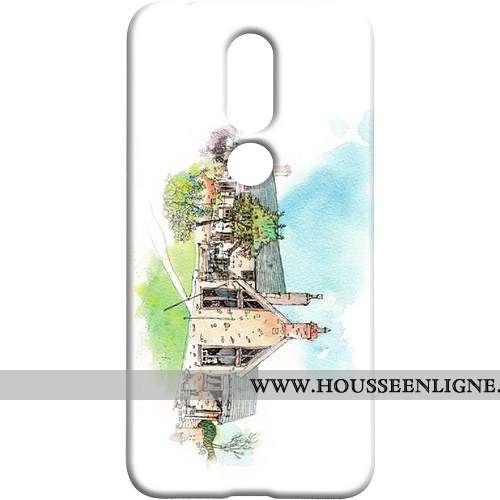 Coque Nokia 7.1 Protection Téléphone Portable Difficile Peinte À La Main Blanc Vent Blanche