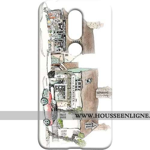 Coque Nokia 7.1 Protection Téléphone Portable Difficile Peinte À La Main Blanc Vent Blanche