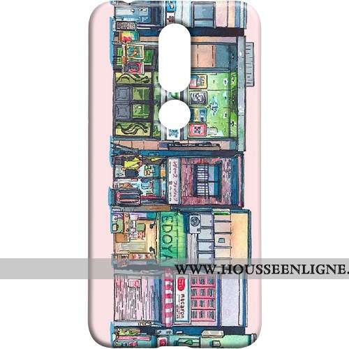 Coque Nokia 7.1 Protection Téléphone Portable Difficile Peinte À La Main Blanc Vent Blanche