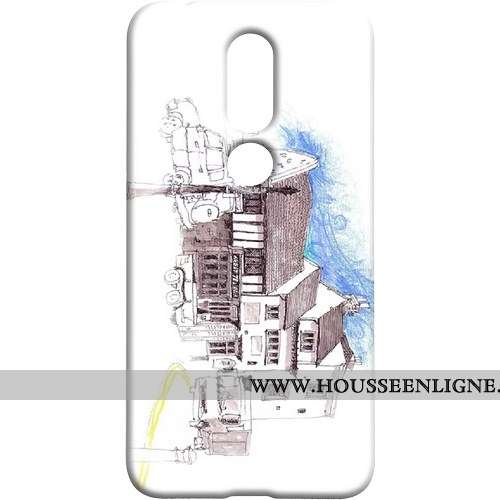 Coque Nokia 7.1 Protection Téléphone Portable Difficile Peinte À La Main Blanc Vent Blanche