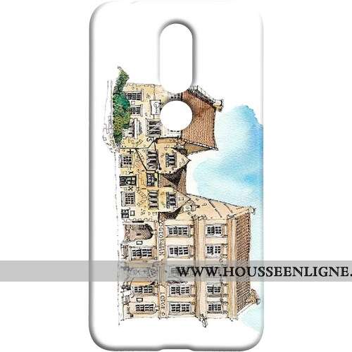 Coque Nokia 7.1 Protection Téléphone Portable Difficile Peinte À La Main Blanc Vent Blanche