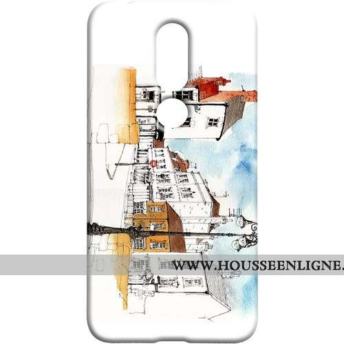 Coque Nokia 7.1 Protection Téléphone Portable Difficile Peinte À La Main Blanc Vent Blanche