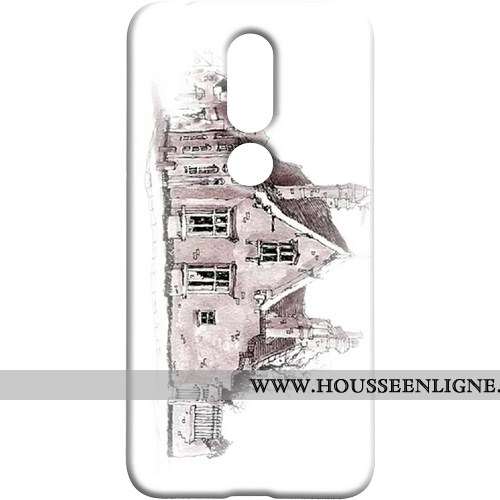 Coque Nokia 7.1 Protection Téléphone Portable Difficile Peinte À La Main Blanc Vent Blanche