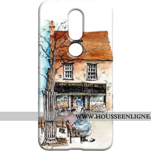 Coque Nokia 7.1 Protection Téléphone Portable Difficile Peinte À La Main Blanc Vent Blanche