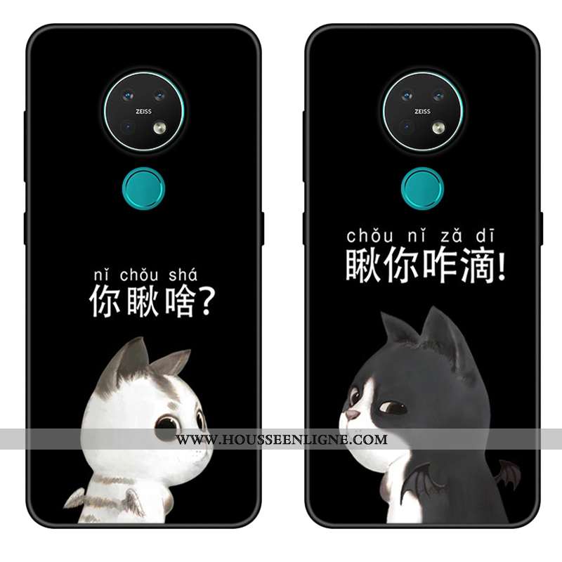 Coque Nokia 7.2 Fluide Doux Silicone Amoureux Incassable Personnalisé Tout Compris Noir