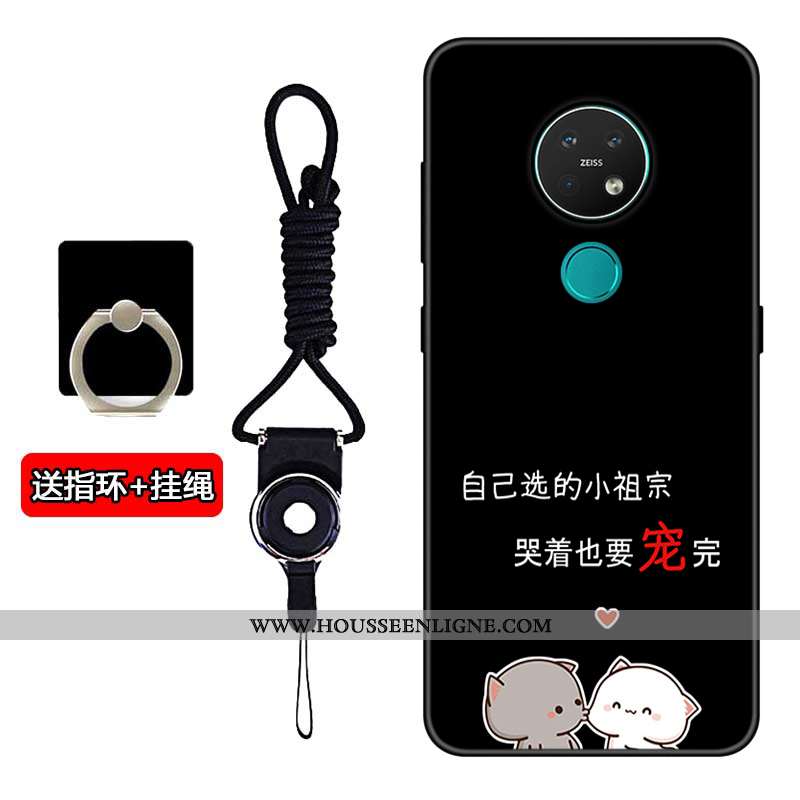 Coque Nokia 7.2 Fluide Doux Silicone Amoureux Incassable Personnalisé Tout Compris Noir