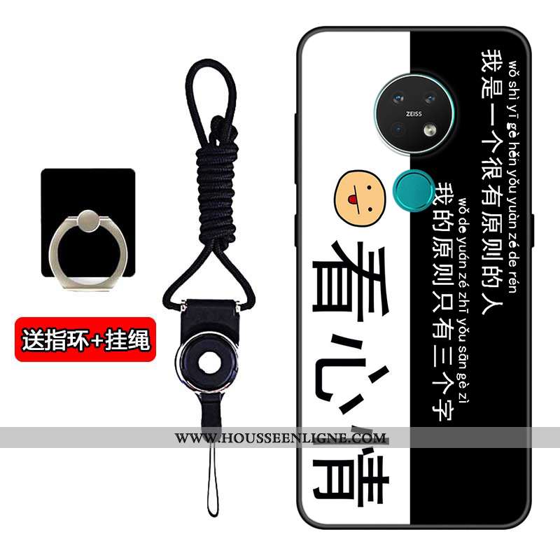 Coque Nokia 7.2 Fluide Doux Silicone Amoureux Incassable Personnalisé Tout Compris Noir
