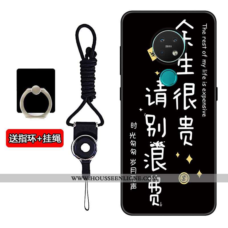 Coque Nokia 7.2 Fluide Doux Silicone Amoureux Incassable Personnalisé Tout Compris Noir