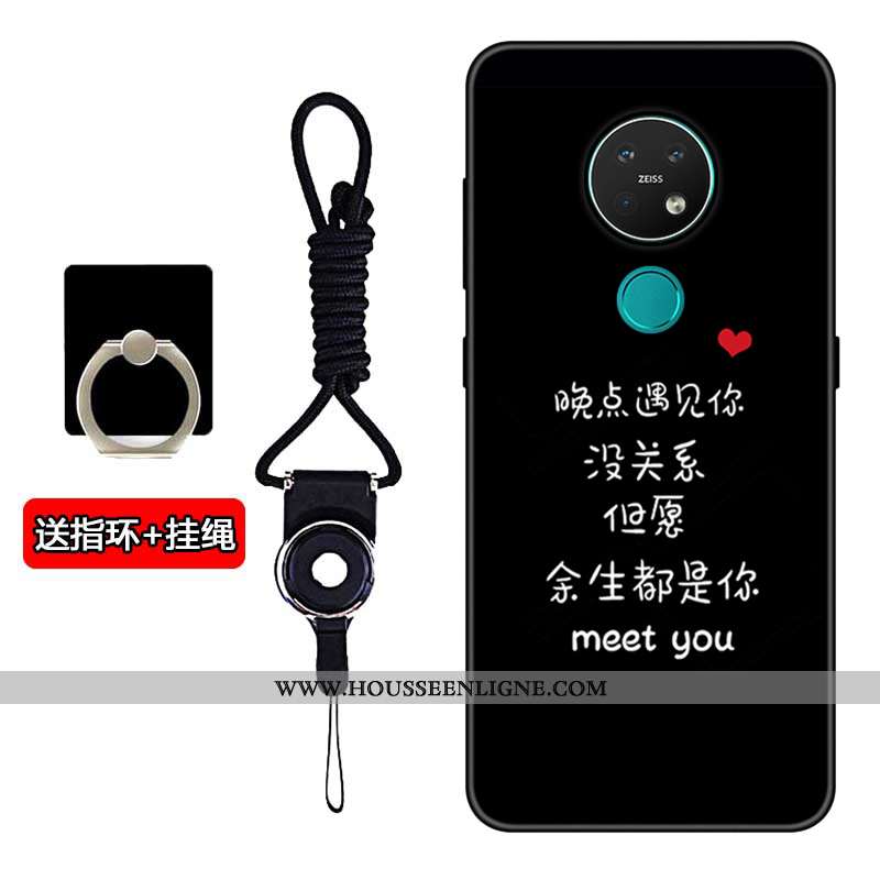 Coque Nokia 7.2 Fluide Doux Silicone Amoureux Incassable Personnalisé Tout Compris Noir