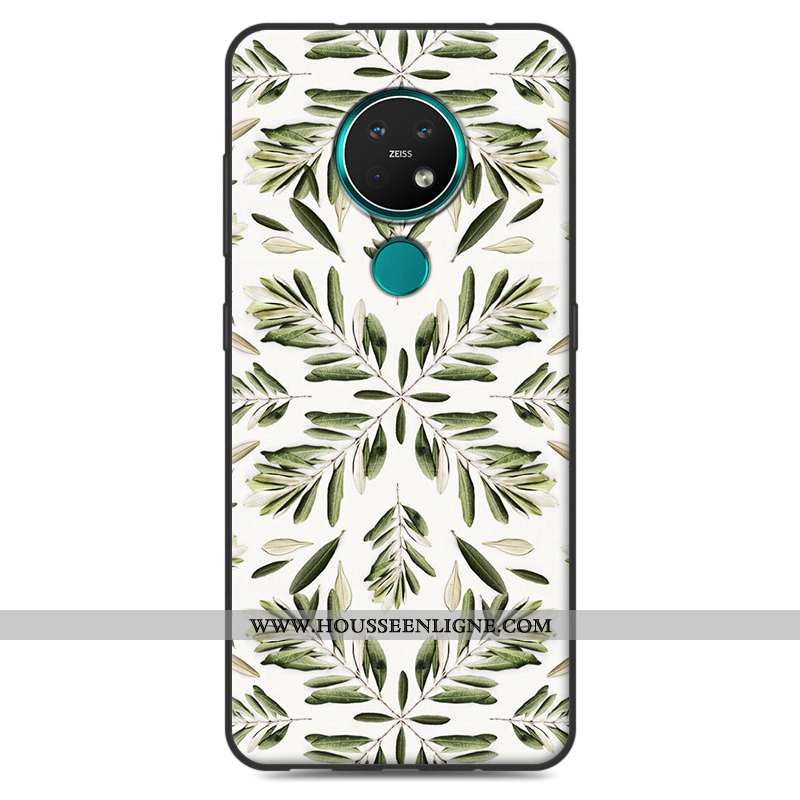Coque Nokia 7.2 Fluide Doux Silicone Créatif Personnalité Bleu Protection Téléphone Portable
