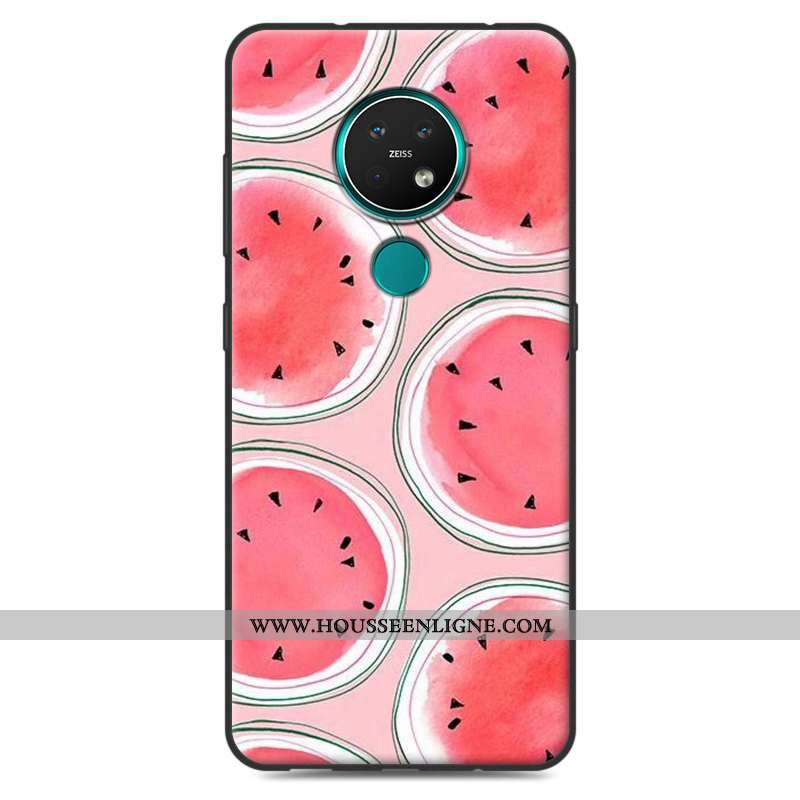 Coque Nokia 7.2 Fluide Doux Silicone Créatif Personnalité Bleu Protection Téléphone Portable