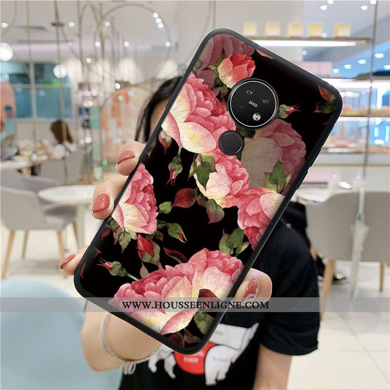 Coque Nokia 7.2 Protection Tendance Style Chinois Incassable Bleu Silicone
