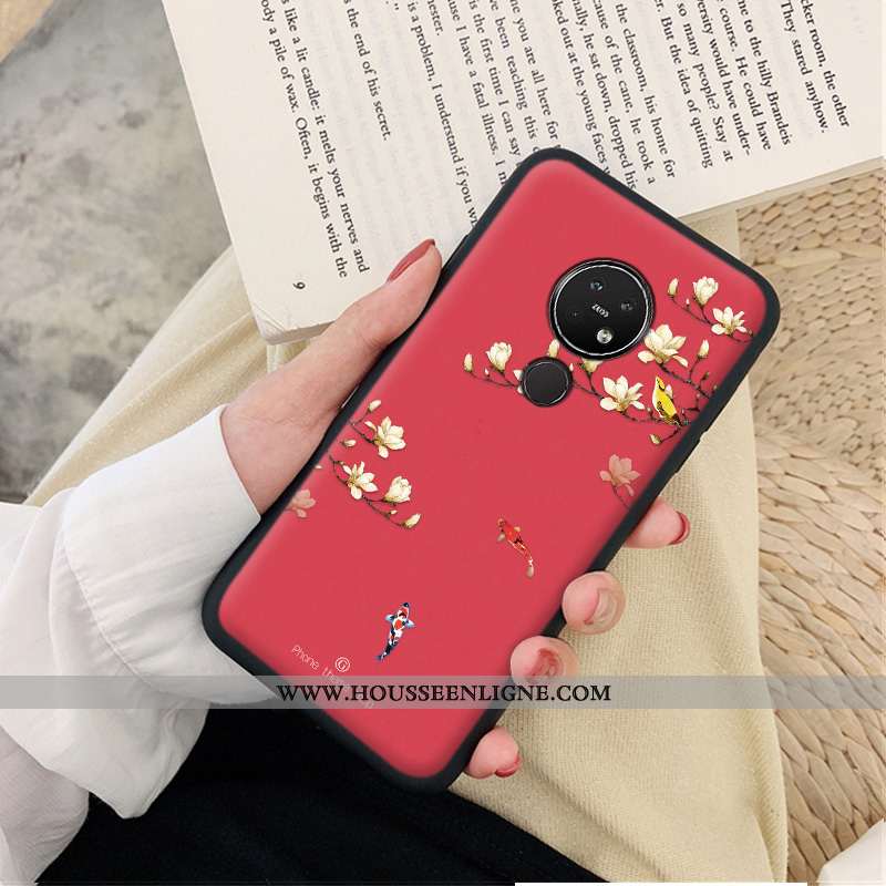 Coque Nokia 7.2 Protection Tendance Style Chinois Incassable Bleu Silicone