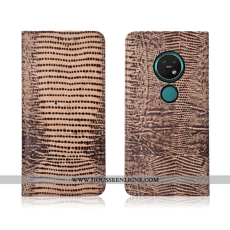 Coque Nokia 7.2 Silicone Protection Étui Téléphone Portable Incassable Cuir Tout Compris Marron