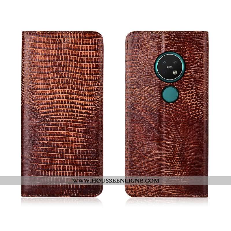 Coque Nokia 7.2 Silicone Protection Étui Téléphone Portable Incassable Cuir Tout Compris Marron