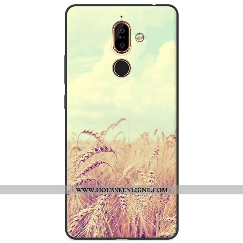 Coque Nokia 7 Plus Fluide Doux Silicone Étui Téléphone Portable Multicolore Dessin Animé Protection 