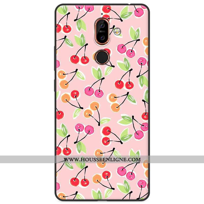 Coque Nokia 7 Plus Fluide Doux Silicone Étui Téléphone Portable Multicolore Dessin Animé Protection 