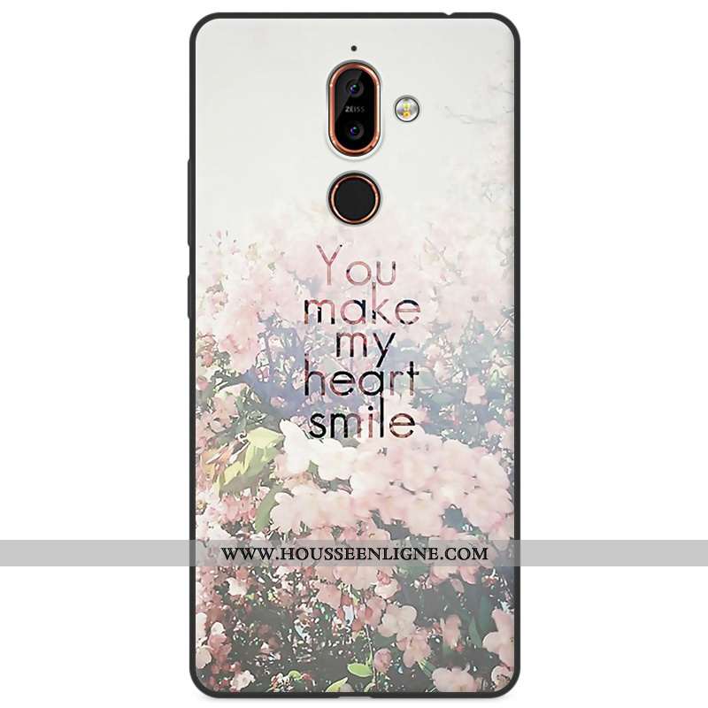 Coque Nokia 7 Plus Fluide Doux Silicone Étui Téléphone Portable Multicolore Dessin Animé Protection 