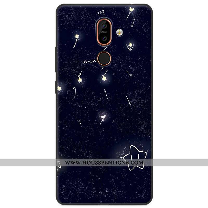 Coque Nokia 7 Plus Fluide Doux Silicone Étui Téléphone Portable Multicolore Dessin Animé Protection 