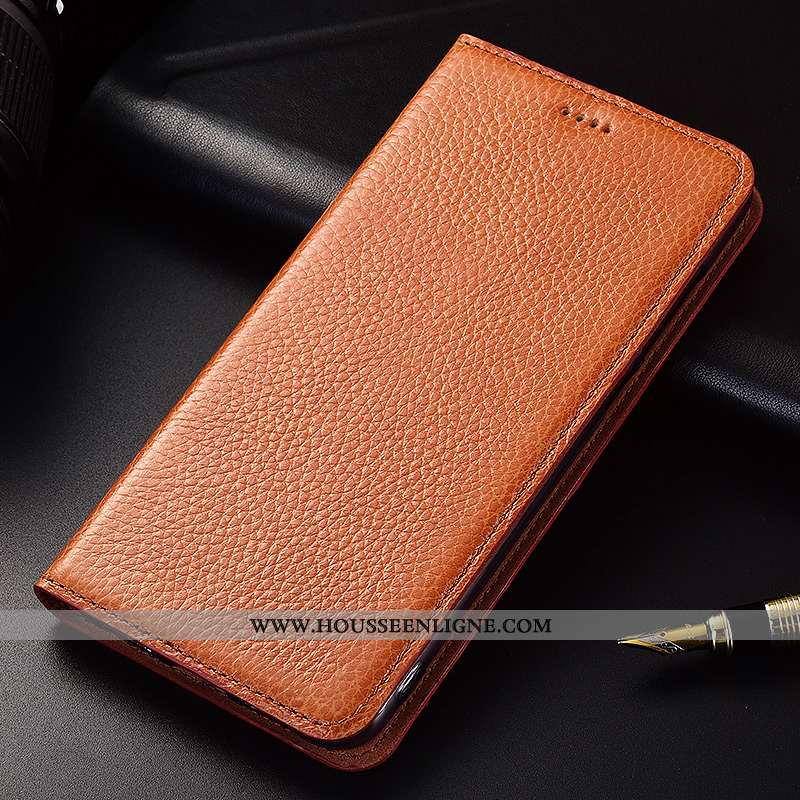 Coque Nokia 7 Plus Protection Cuir Véritable Marron Tout Compris Cuir Fluide Doux Nouveau