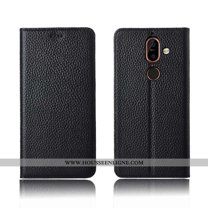 Coque Nokia 7 Plus Protection Cuir Véritable Marron Tout Compris Cuir Fluide Doux Nouveau