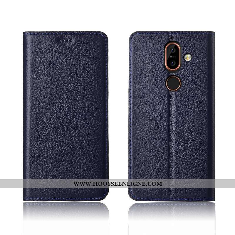 Coque Nokia 7 Plus Protection Cuir Véritable Marron Tout Compris Cuir Fluide Doux Nouveau