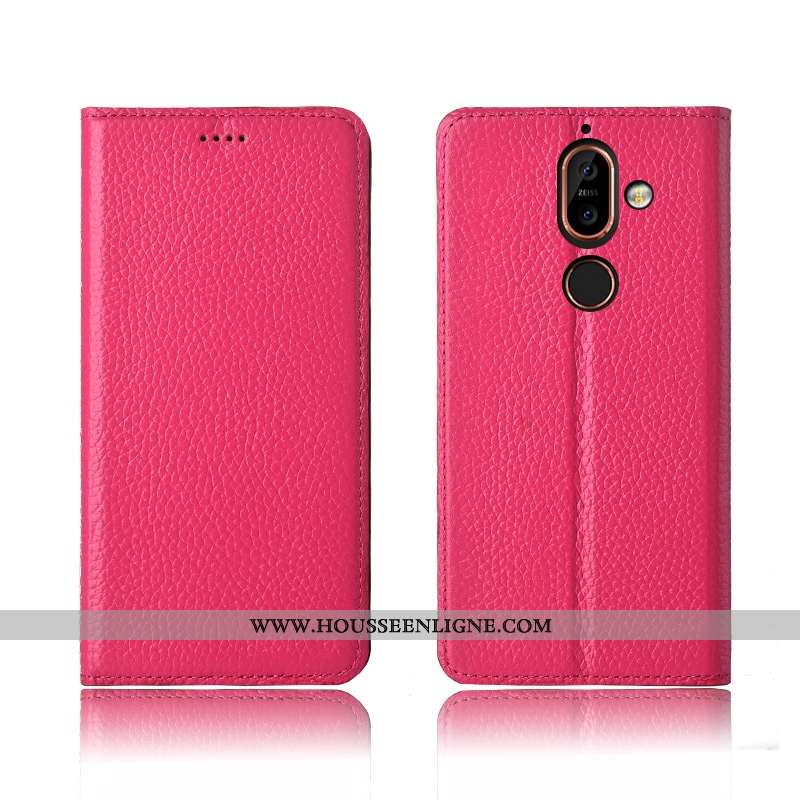 Coque Nokia 7 Plus Protection Cuir Véritable Marron Tout Compris Cuir Fluide Doux Nouveau