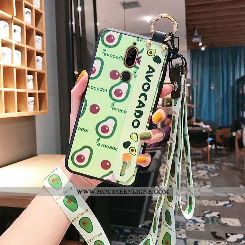 Coque Nokia 7 Plus Protection Ornements Suspendus Tout Compris Vert Téléphone Portable Incassable Ve