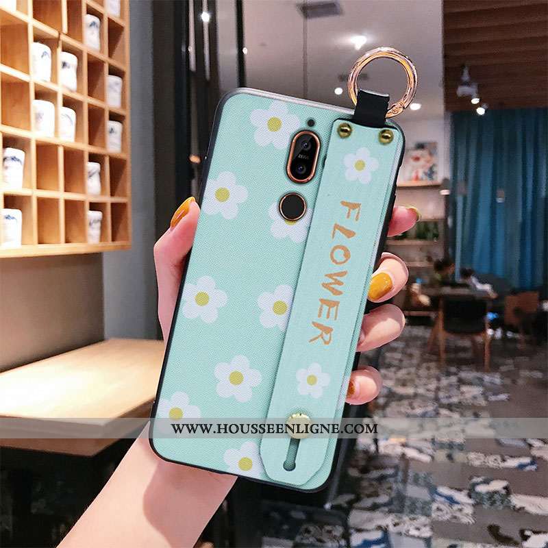 Coque Nokia 7 Plus Protection Ornements Suspendus Tout Compris Vert Téléphone Portable Incassable Ve