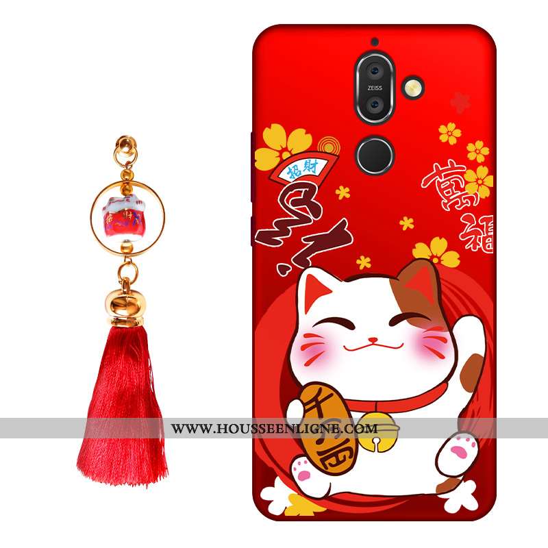Coque Nokia 7 Plus Protection Personnalité Téléphone Portable Silicone Nouveau Rouge Créatif