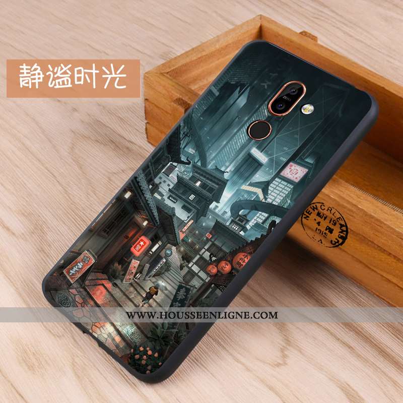 Coque Nokia 7 Plus Silicone Protection Incassable Étui Noir Tout Compris
