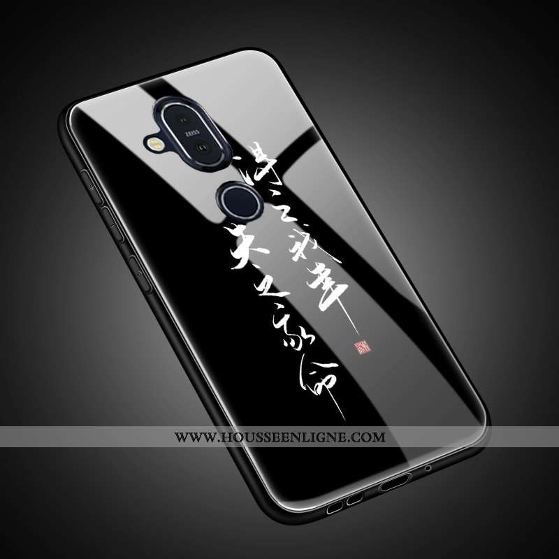Coque Nokia 8.1 Protection Verre Tout Compris Étui Charmant Personnalisé Tendance Doré