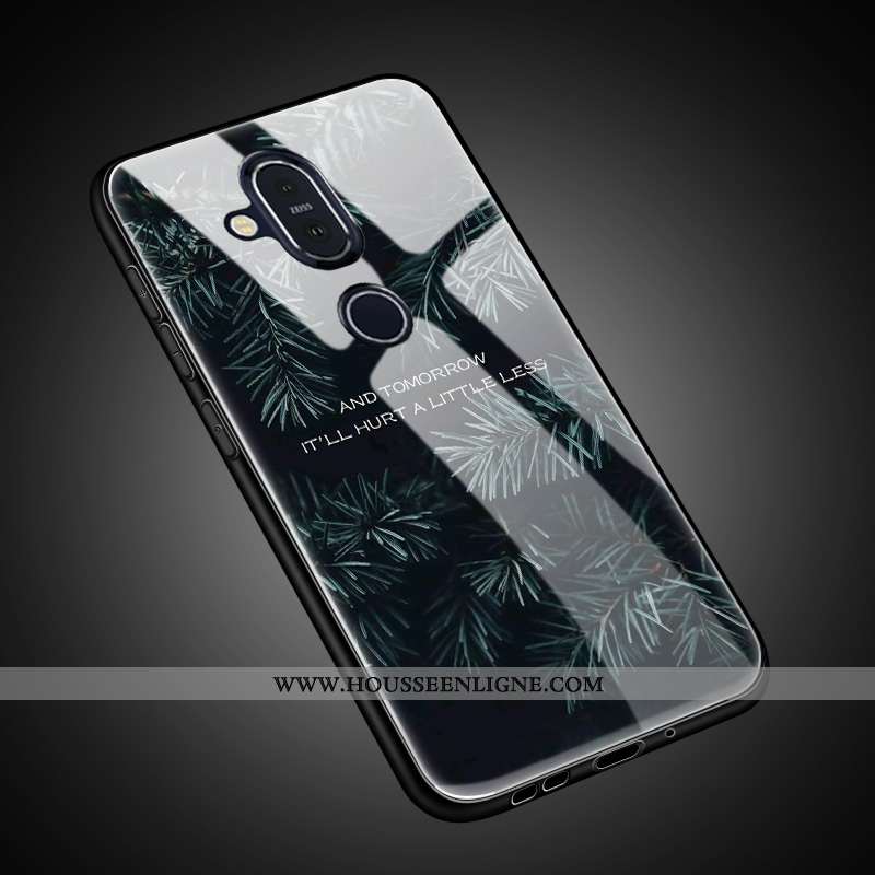 Coque Nokia 8.1 Protection Verre Tout Compris Étui Charmant Personnalisé Tendance Doré