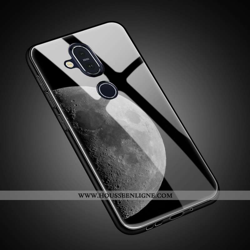 Coque Nokia 8.1 Protection Verre Tout Compris Étui Charmant Personnalisé Tendance Doré